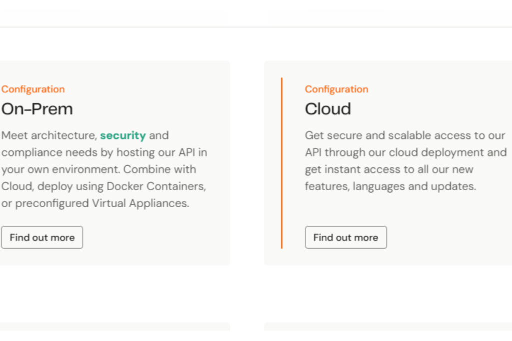 Cloud and On-Premise Deployment Options of Speechmatics