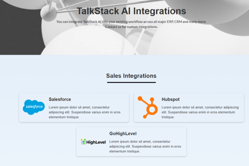 TalkStack AI Integration with Other Tools