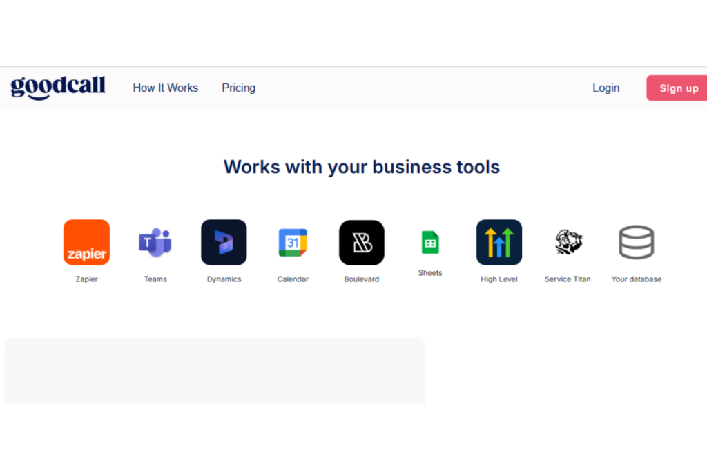 Goodcall AI Integrations