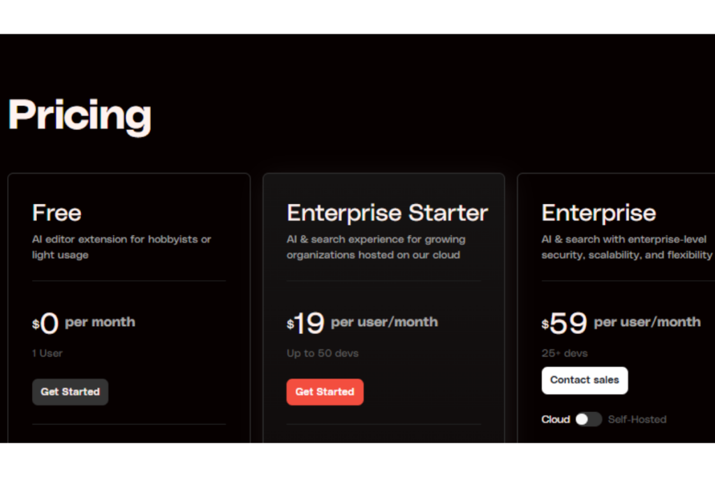 Sourcegraph Cody AI Pricing
