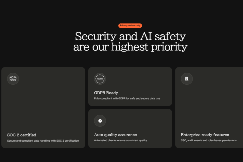 Security features of Gradient Labs