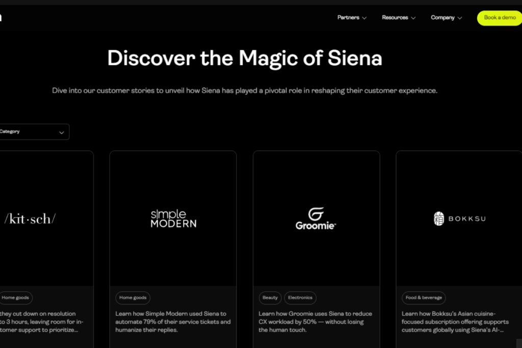 Customer Support of Siena AI