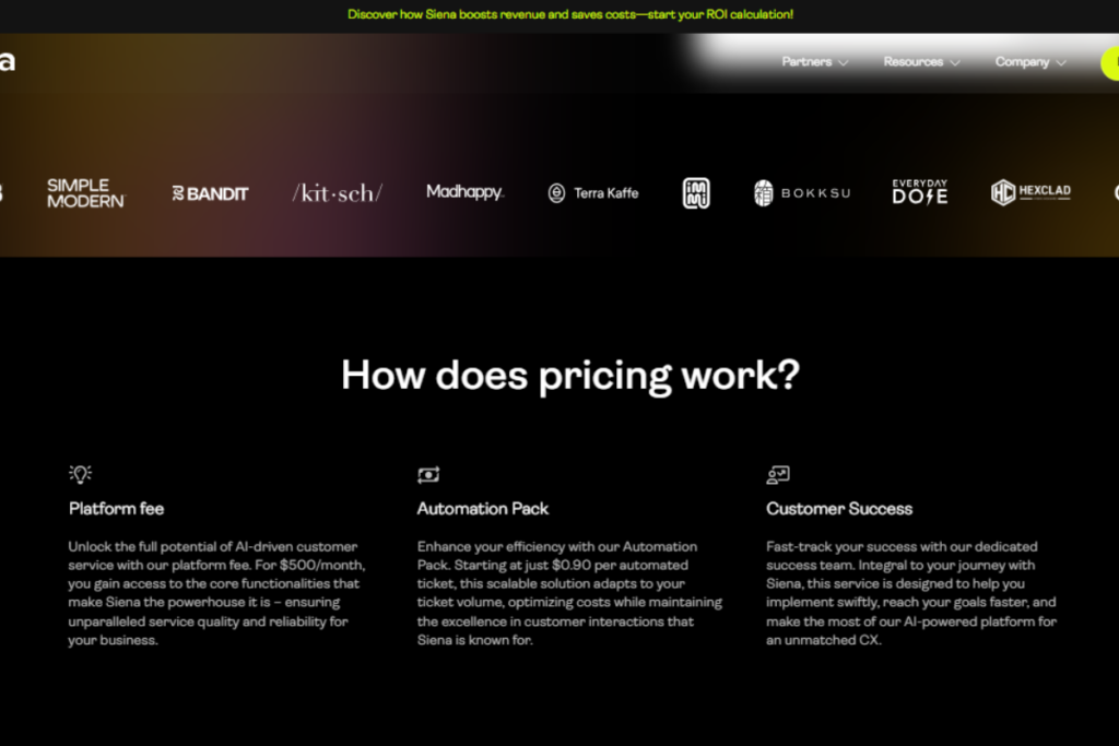 Siena AI Pricing