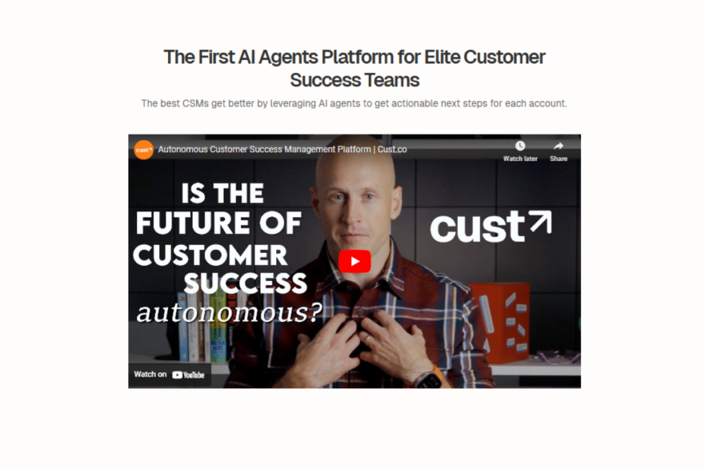 Cust AI Agent Platform for Customer Success